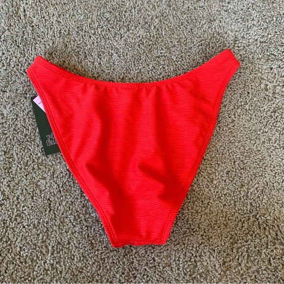 NWT Wild Fabel Red Cheeky Bikini Bottoms Size Small 4-6 - Picture 5 of 5